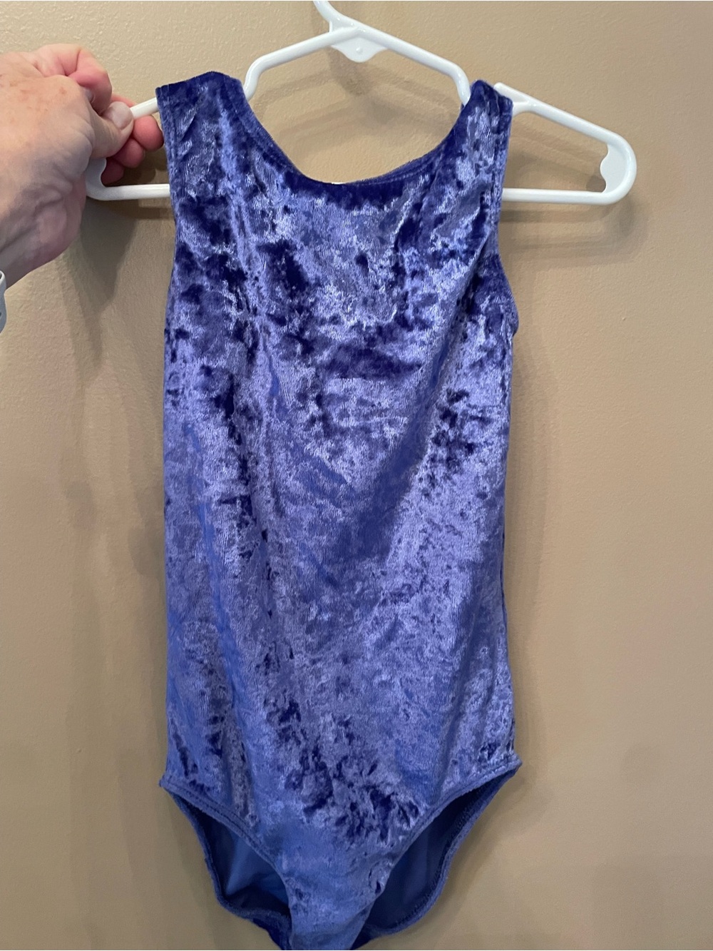 Purple velvet Danskin leotard 6x-7